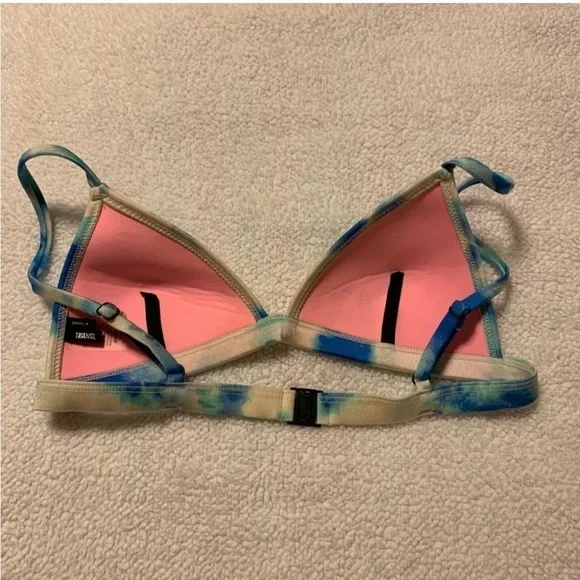 Triangl Bibi Luna Blue Cream Tie Dye Triangle Bikini Top Bright Swim - Picture 7 of 13